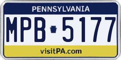PA license plate MPB5177