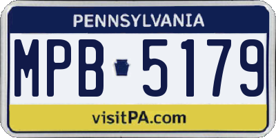 PA license plate MPB5179
