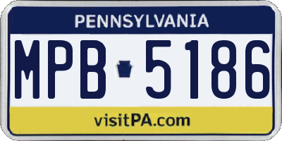 PA license plate MPB5186