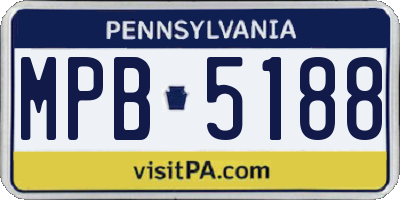 PA license plate MPB5188