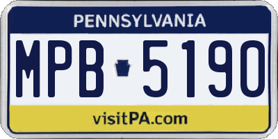 PA license plate MPB5190