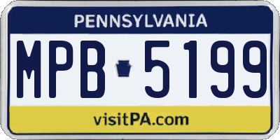 PA license plate MPB5199
