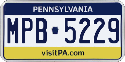 PA license plate MPB5229