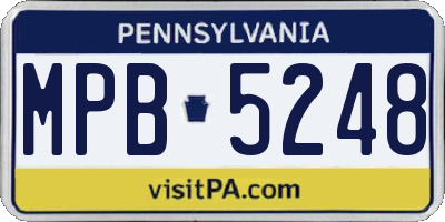 PA license plate MPB5248