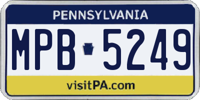 PA license plate MPB5249