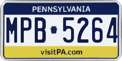 PA license plate MPB5264