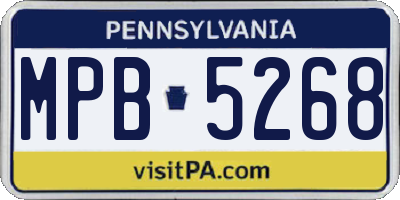 PA license plate MPB5268