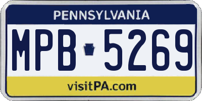 PA license plate MPB5269