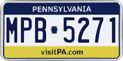 PA license plate MPB5271