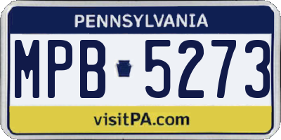 PA license plate MPB5273