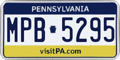 PA license plate MPB5295