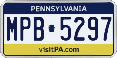 PA license plate MPB5297