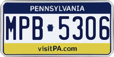 PA license plate MPB5306