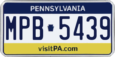 PA license plate MPB5439