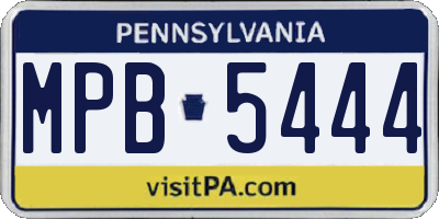 PA license plate MPB5444