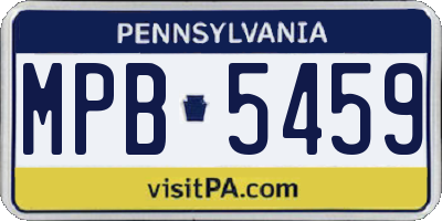 PA license plate MPB5459