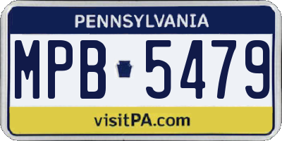 PA license plate MPB5479