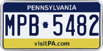 PA license plate MPB5482