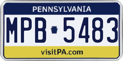 PA license plate MPB5483