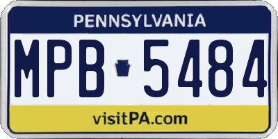 PA license plate MPB5484