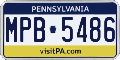 PA license plate MPB5486