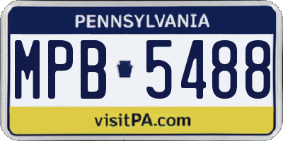 PA license plate MPB5488