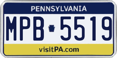 PA license plate MPB5519