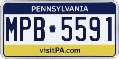 PA license plate MPB5591