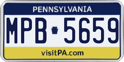 PA license plate MPB5659