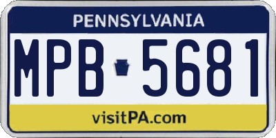 PA license plate MPB5681