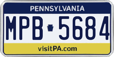 PA license plate MPB5684