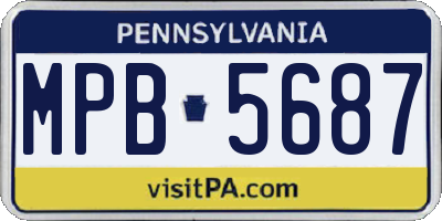 PA license plate MPB5687