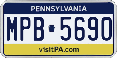 PA license plate MPB5690