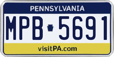 PA license plate MPB5691