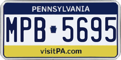 PA license plate MPB5695