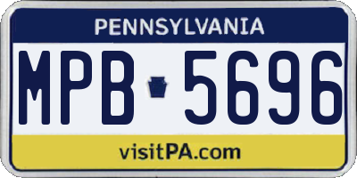 PA license plate MPB5696