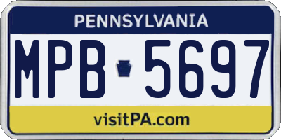 PA license plate MPB5697