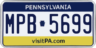PA license plate MPB5699