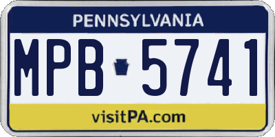 PA license plate MPB5741