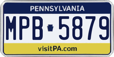 PA license plate MPB5879