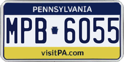PA license plate MPB6055