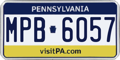 PA license plate MPB6057