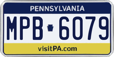 PA license plate MPB6079