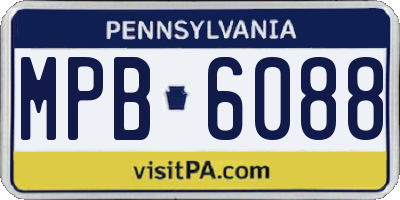 PA license plate MPB6088