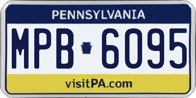 PA license plate MPB6095