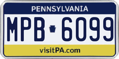 PA license plate MPB6099