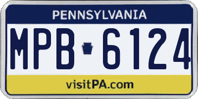 PA license plate MPB6124