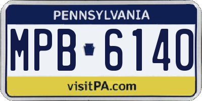 PA license plate MPB6140