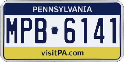 PA license plate MPB6141