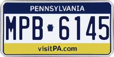 PA license plate MPB6145